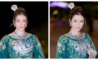 Diện áo dài thế này, Lý Nhã Kỳ chẳng khác nào một Hoàng Hậu phương Đông